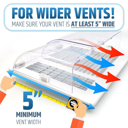 Larger (New Version) 7.5" Magnetic Vent Air & Heat Deflector (1 Pack) for Ceiling, Floor & Wall - Will Never Fall Off - Adjustable from 9.2” - 16” - Super Strong Neodymium Magnets Upgraded Design