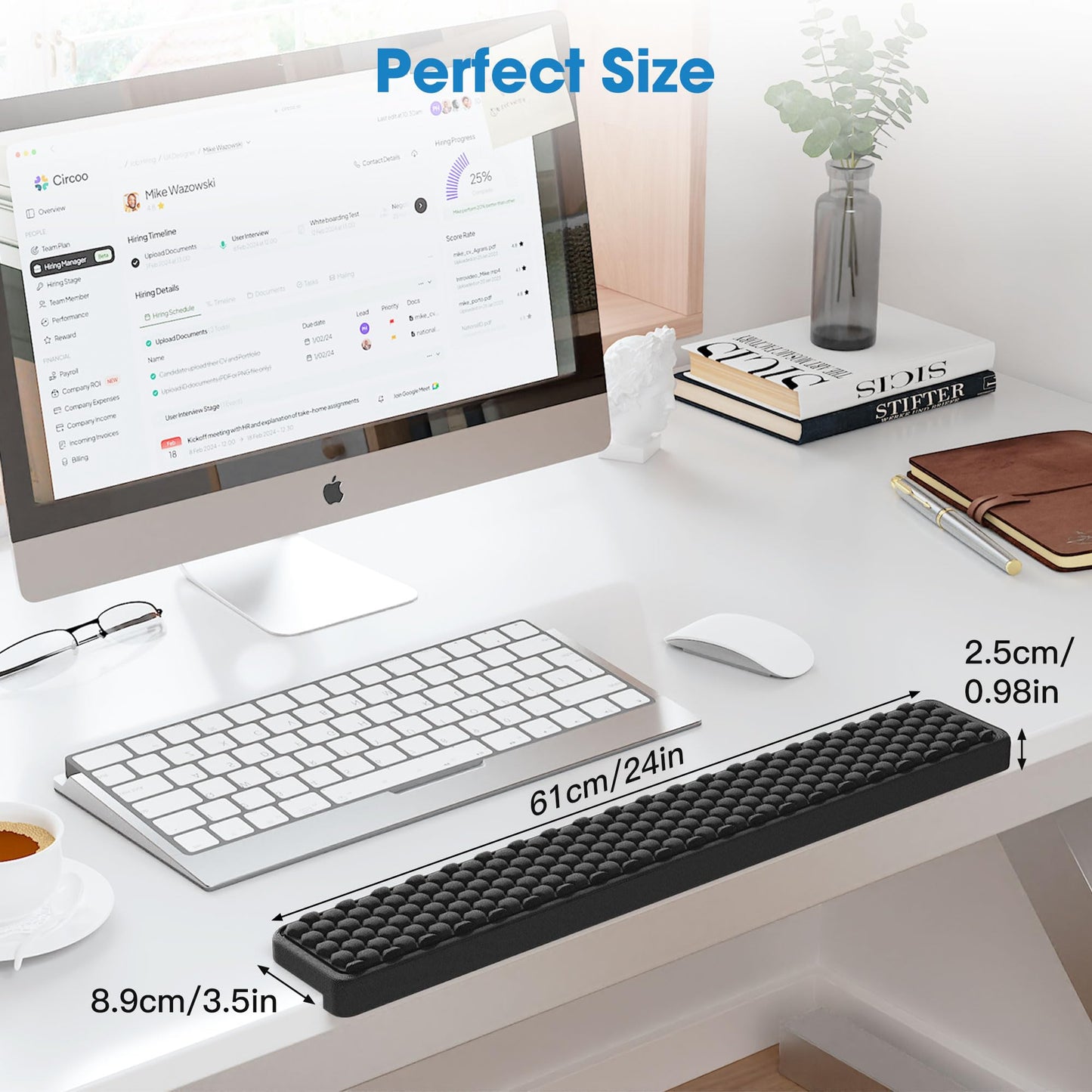MEKASS L-Shaped Desk Long Elbow Pad for Desk, Memory Foam Elbow Support Padding with Non-Slip, Ergonomic Desk Edge Cushion, Wrist Comfort Support for Office Home (Honeycomb Texture)
