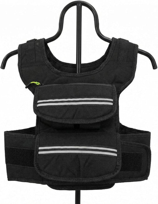 Adjustable Weighted Vest - 25/35/45 Lbs for Men | Pocket & Reflective Strips, Solid Iron Weights