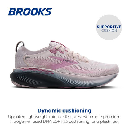Brooks Women’s Adrenaline GTS 25 Supportive Running & Walking Shoe - Mauve/Ebony/Pink - 5 Medium