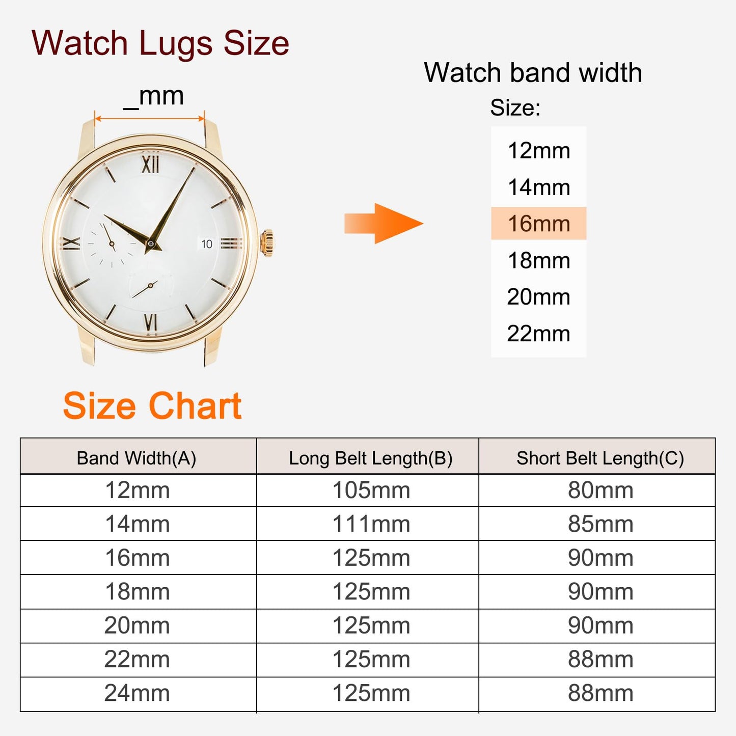 uxcell 12mm Black Genuine Leather Watch Bands, Quick Release Flat Thin Elegant Leather Watch Strap Wristband Replacement Bands with Gold Stainless Steel Buckle for Women