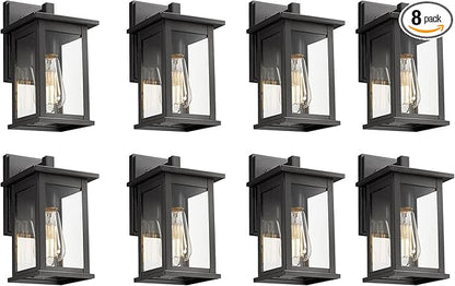 Bestshared Outdoor Wall Scone, Outdoor Wall Mounted Light Indoor Single Light, Outdoor Wall Lighting Fixture, Exterior Wall Lantern with Clear Glass