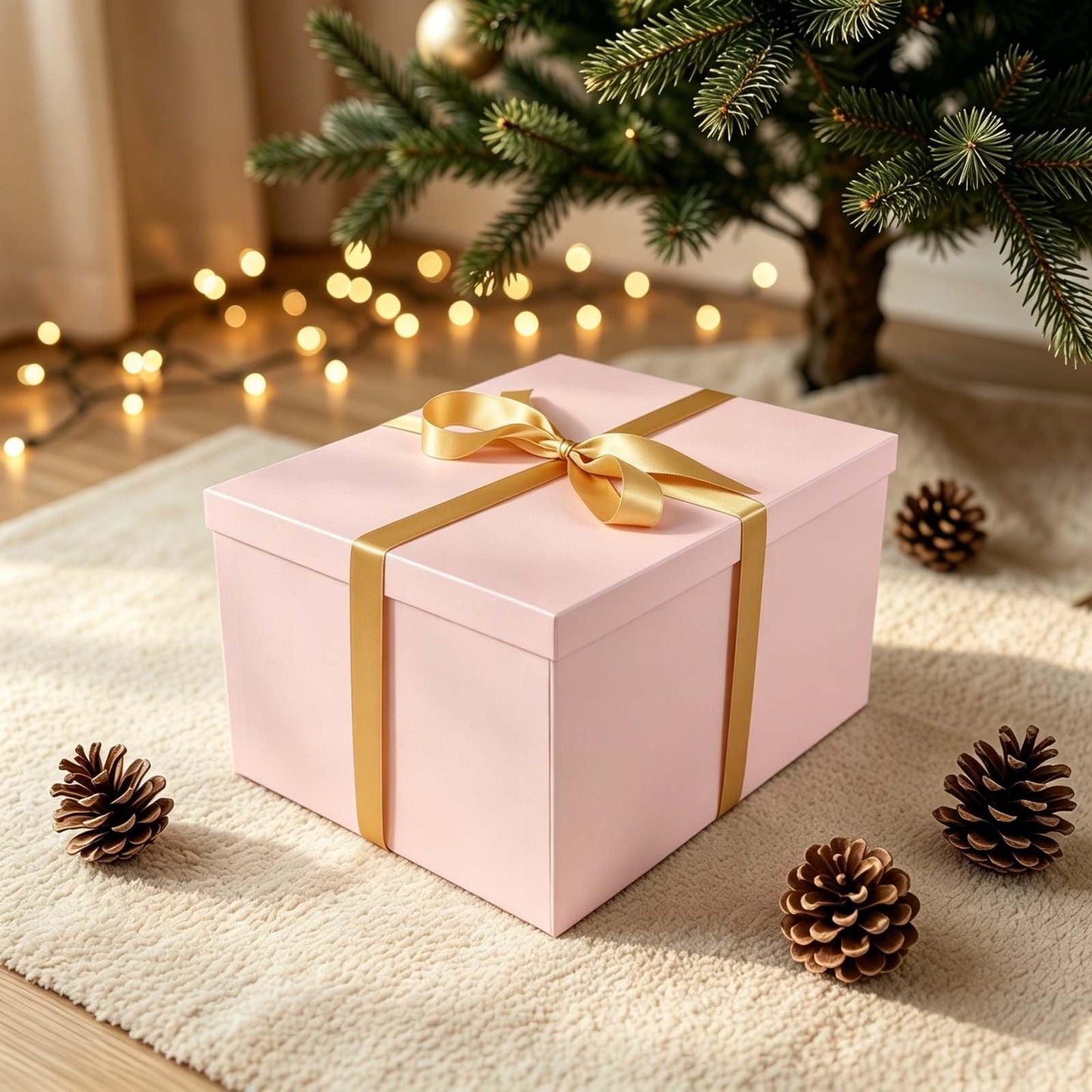 BoxSkivra Large Gift Box 16x12x8 Inches，Pink Gift Box with Lid for Christmas，Anniversary，Birthday，Luxury Boxes with Crinkle Paper，Ribbon，Alphabet Stickers