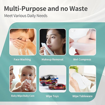 Disposable Face Towel 4 Boxes, 100% Pure Cotton, Soft & Skin Friendly Face