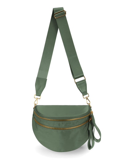 Spacious Nylon Crossbody Bag Bum Bag Handbags Wallets Purses Trendy Shoulder Bag for Women