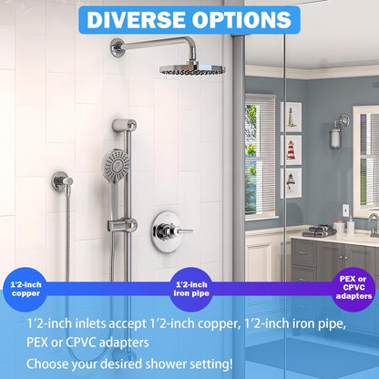 R10000-UNBX MultiChoice Universal Shower Valve Body, Rough-in Tub and Shower Valve Compatible with Delta 13/14, 17, 17T Series Trim Kits, 1/2-Inch Universal Inlets for PEX, Copper, CPVC