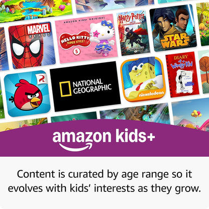 Amazon Fire HD 10 Kids Pro tablet (newest model) ages 6-12. Bright 10.1" HD screen, includes ad-free content, robust parental controls, 13-hr battery and slim case for older kids, 32 GB, Nebula
