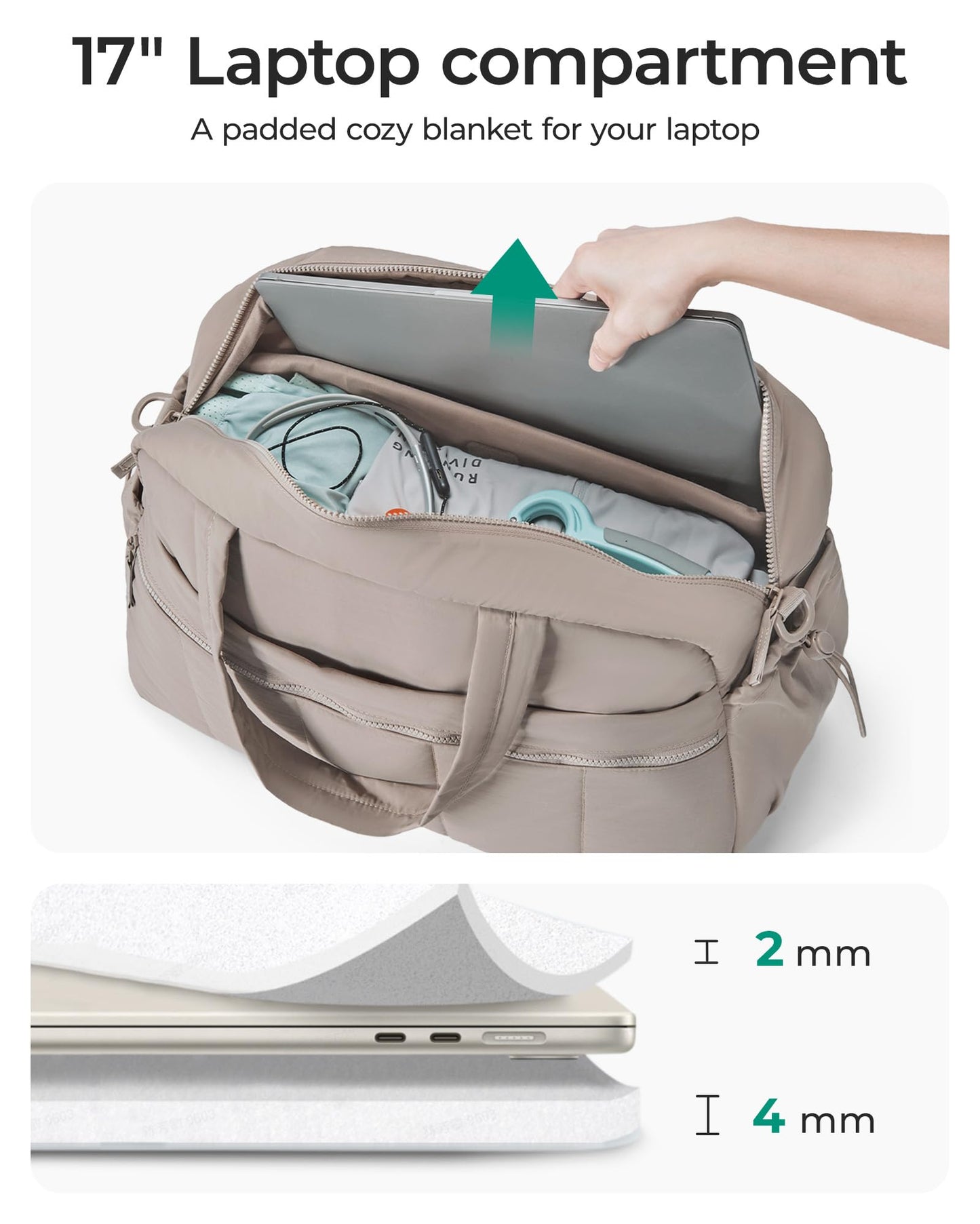 BAGSMART Gym Bag for Women, Duffle Bag for Travel with Wet Pocket, Lightweight Carry on Weekender Duffel, Water Resistant