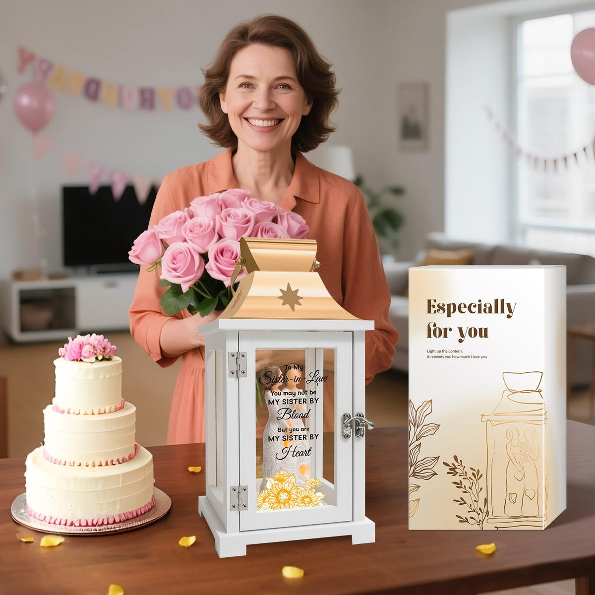 Sister in Law Gifts, Gifts for Sister in Law Birthday Christmas Mother's Day Wedding Gifts Lantern