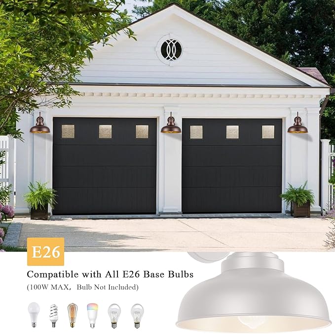 Outdoor Gooseneck Barn Light Outdoor Wall Sconce Farmhouse Exterior Wall Mount Light Vintage Wall Lighting Fixture Industrial Bronze Lantern for Porch, Entryway, Garage, 1 Pack, RZ007 ORB