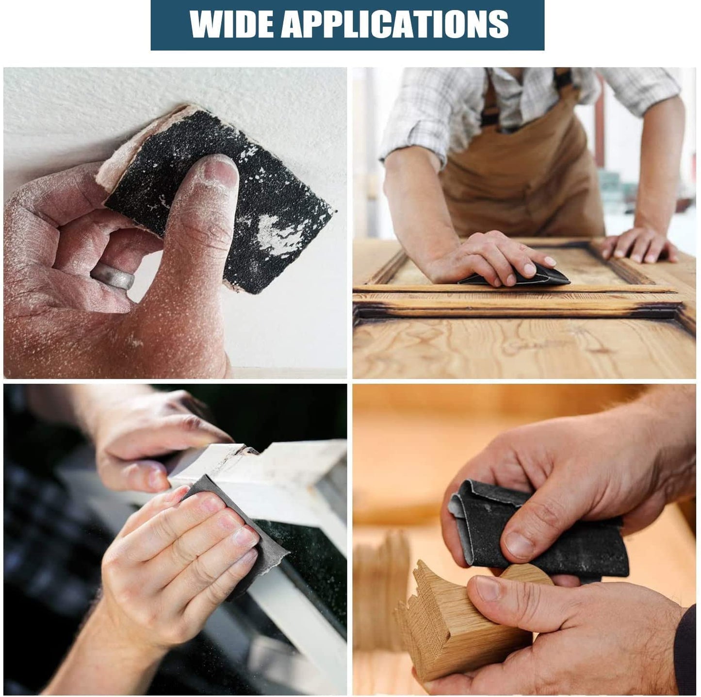 Utoolmart 120 Grit Sandpaper, 9 x 11 Inch Wet Dry Silicon Carbide Sandpaper, Hand Abrasive Sanding Sheets for Wood Furniture Metal Automotive Polishing 5pcs