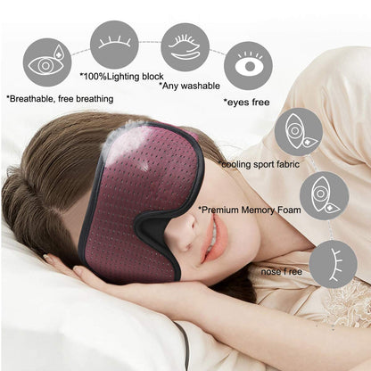 LEEKEN 3D Sleeping Eye Mask - 100% Lights Blockout Sleep Mask for Men Women, Cool Sports Fabric Eye Cover for Travel/Nap/Night Sleeping,Comfortable and Breathable… (mesh-Grey)