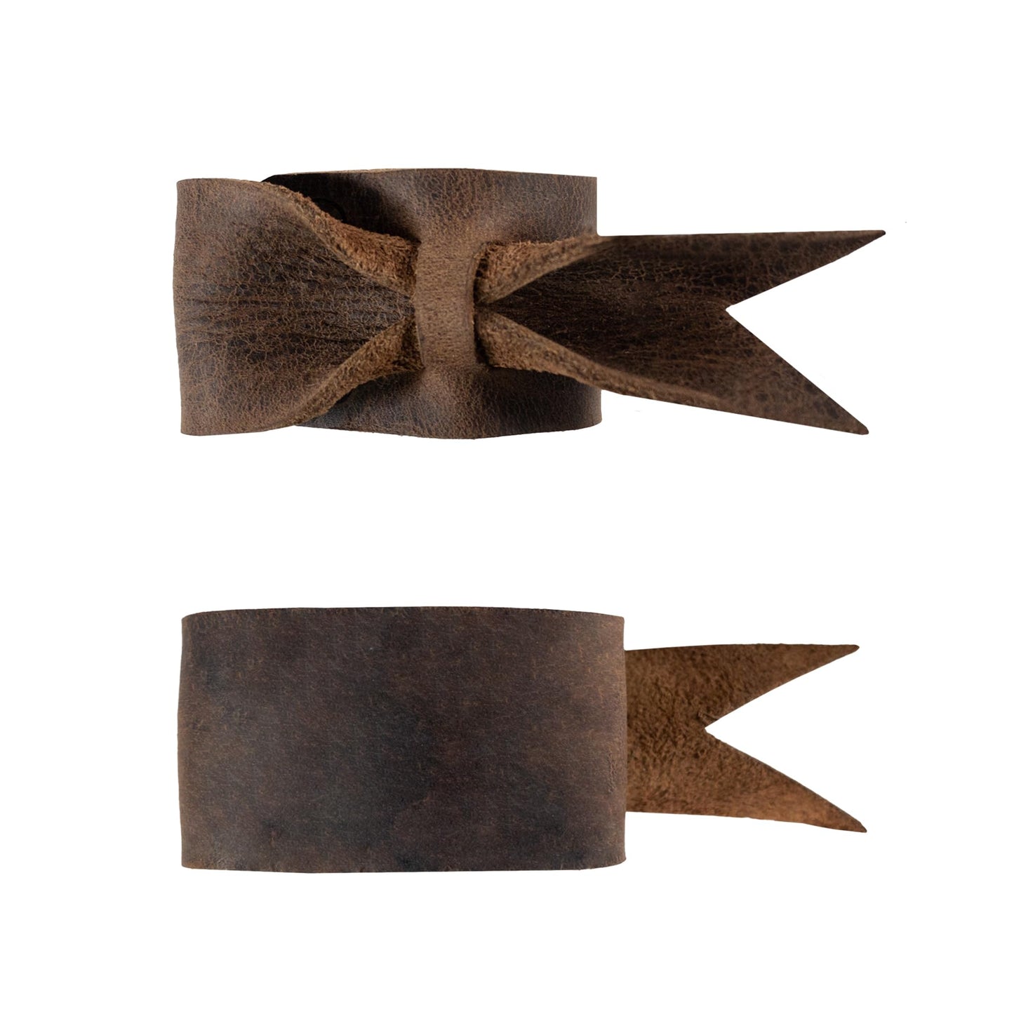 Hide & Groom, Set of 4 Leather Napkin Rings for Wedding Reception, Decoration, Napkin Holders for Dinner Parties, Full Grain Leather, Handmade, Bourbon Brown