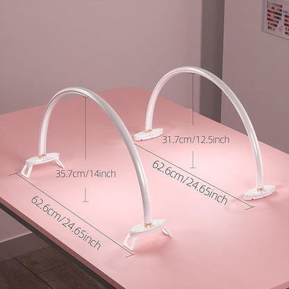 Large Half Moon Desk Lamp,24" Arch Light for Nail Techs, Brightness Adjustable,Suitable for Nail Beauty Crafts Sculpture Salon&HomeLighti