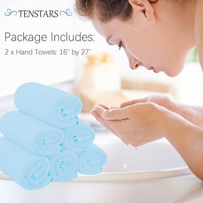 TENSTARS Silk Hemming Hand Towels