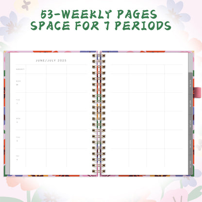 And Per Se Teacher Planner 2025-2026 Academic Year -Teacher Lesson Planner from July 2025 to June 2026, 8.5" x 11", Weekly & Monthly Planning for Teachers with Monthly Tabs, Stickers (Color Block)