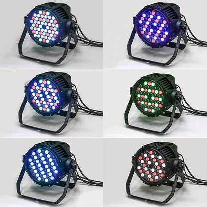 Led Stage Lights, 54x3w RGBW Waterproof Led Par Light, IP67 DMX Outdoor LED Uplight