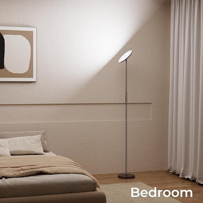 Smart Floor Lamp, 2800LM RGBWW Standing Lamps for Living Room with Smart App & Voice Control, 69.3in Torchiere Floor Lamps Color Changing, 350°Rotating LED Tall Lamp for Bedroom Office Gaming Party