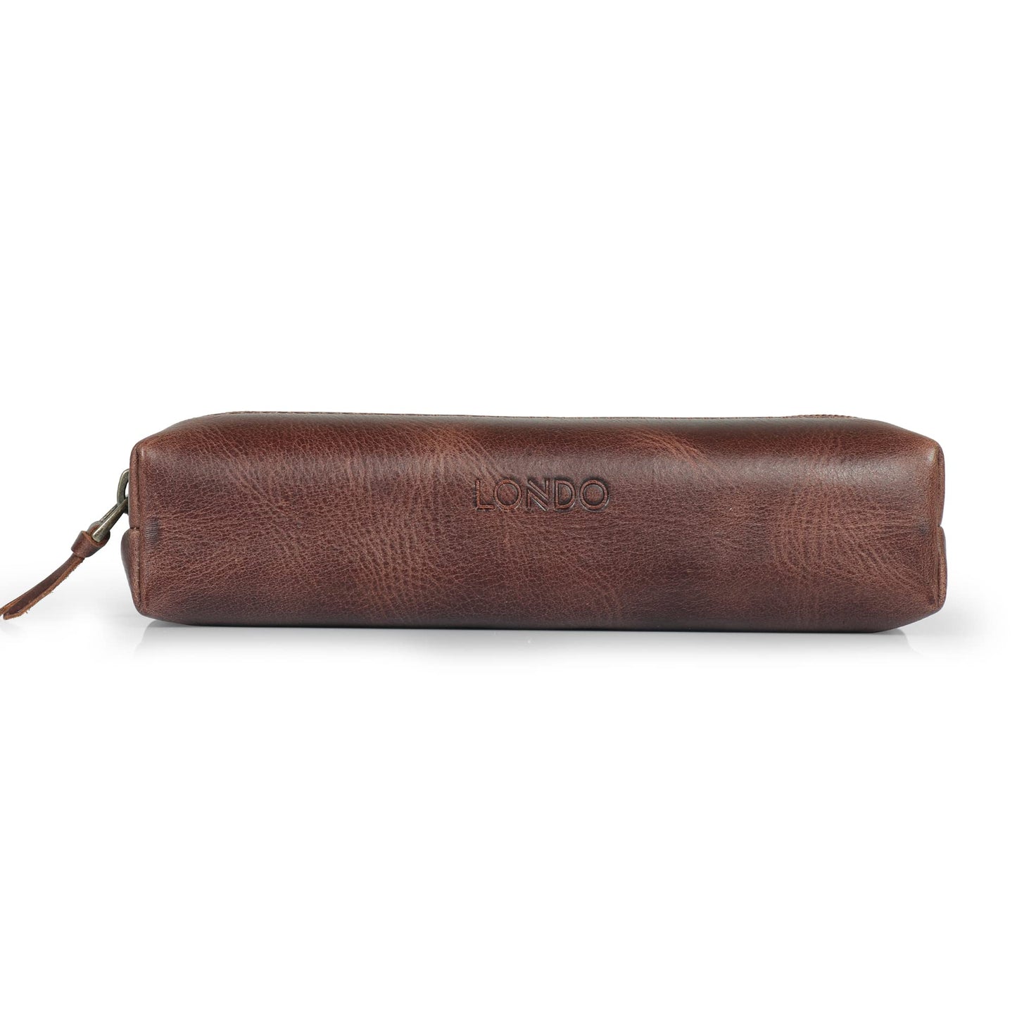 Londo Genuine Leather Zipper Pen, Pencil & Cosmetic Case