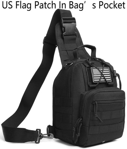ATBP Small Tactical Sling Bag for Men with Holster Military EDC Shoulder Bag CCW Crossbody Bag 7 Liters