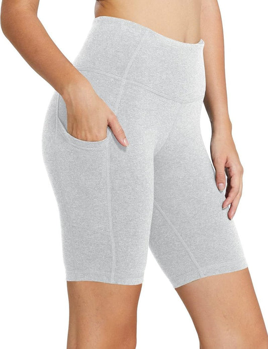 Baleaf Women's High Waist Biker Shorts - 8"/5"/3" Spandex Yoga & Gym Shorts with Pockets