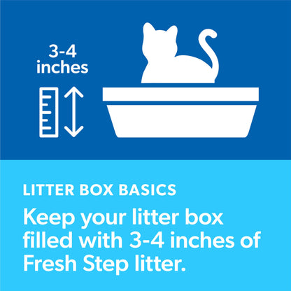 Fresh Step Clumping Cat Litter, Multi-Cat, Long Lasting Odor Control Kitty Litter with Activated Charcoal, Low Dust Formula, 14 lb