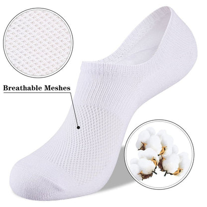 Heatuff No Show Socks Womens Cotton Low Cut Non Slip Casual Socks Invisible Flat Boat Liner Socks (6/9 Pairs)