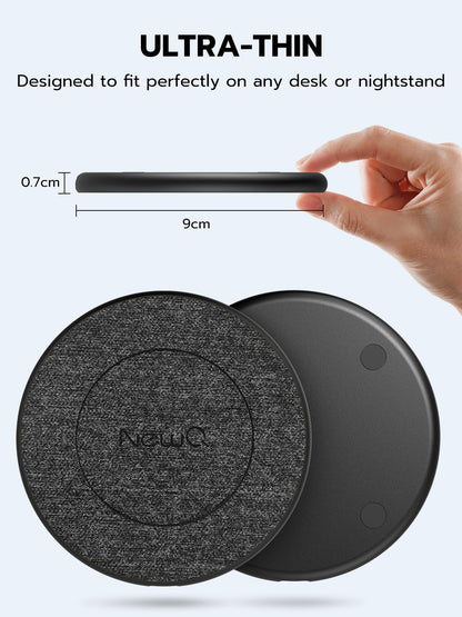 NewQ Wireless Charger, 15W Max Wireless Charging Pad for iPhone 15 14 13 12 11 X 8 Mini/SE/Pro/Max/Plus, Samsung Galaxy S23/S22/S21/S20/S10/S9/S8/S7/Note20/10/9/8, Air Pods/Pro/Galaxy Buds/+, 1 Pack