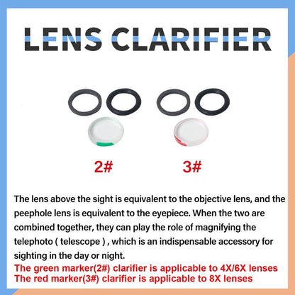 SOPOGER Archery 37/45 Hooed Degree Peep Sight Kit 6X 8X Clarifier and 5 Size Aperture Inner Core Lens Bow Hunting Accessory Peep Sight for Compound Bow with Bow Serving String (Black, 37 Degree 4X/6X)