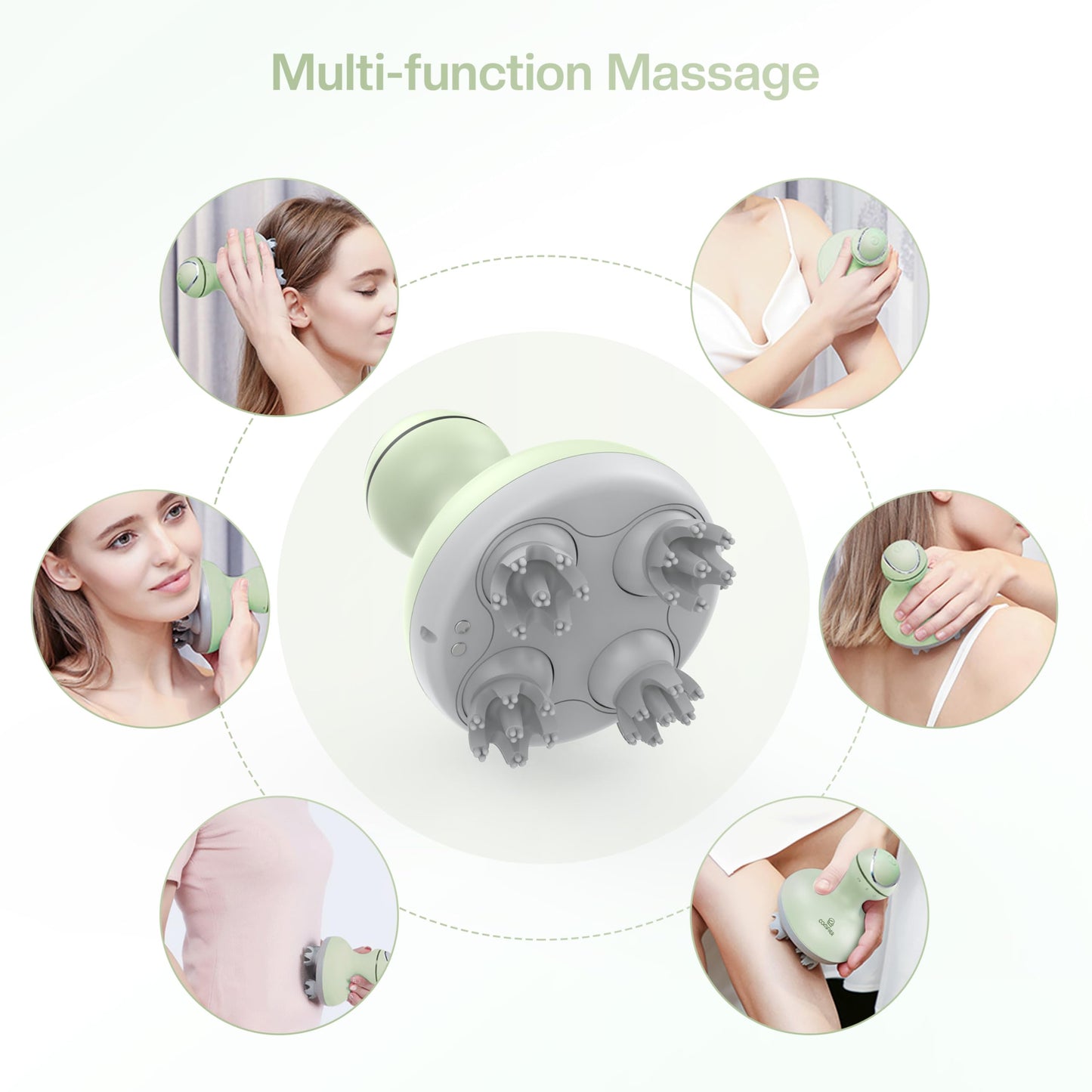 COMFIER Electric Scalp Massager with Mutlti-Modes Vibration, Portable Handheld Head Scratcher for Hair Growth,Waterproof Head Massager for Full Body,Dog Cat Massager for Deep Clean and Stress Relax
