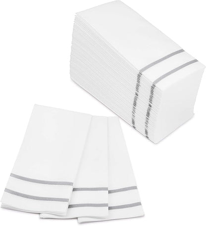 Fete Disposable Hand Towels for Bathroom, Anniversary, and Wedding Napkins for