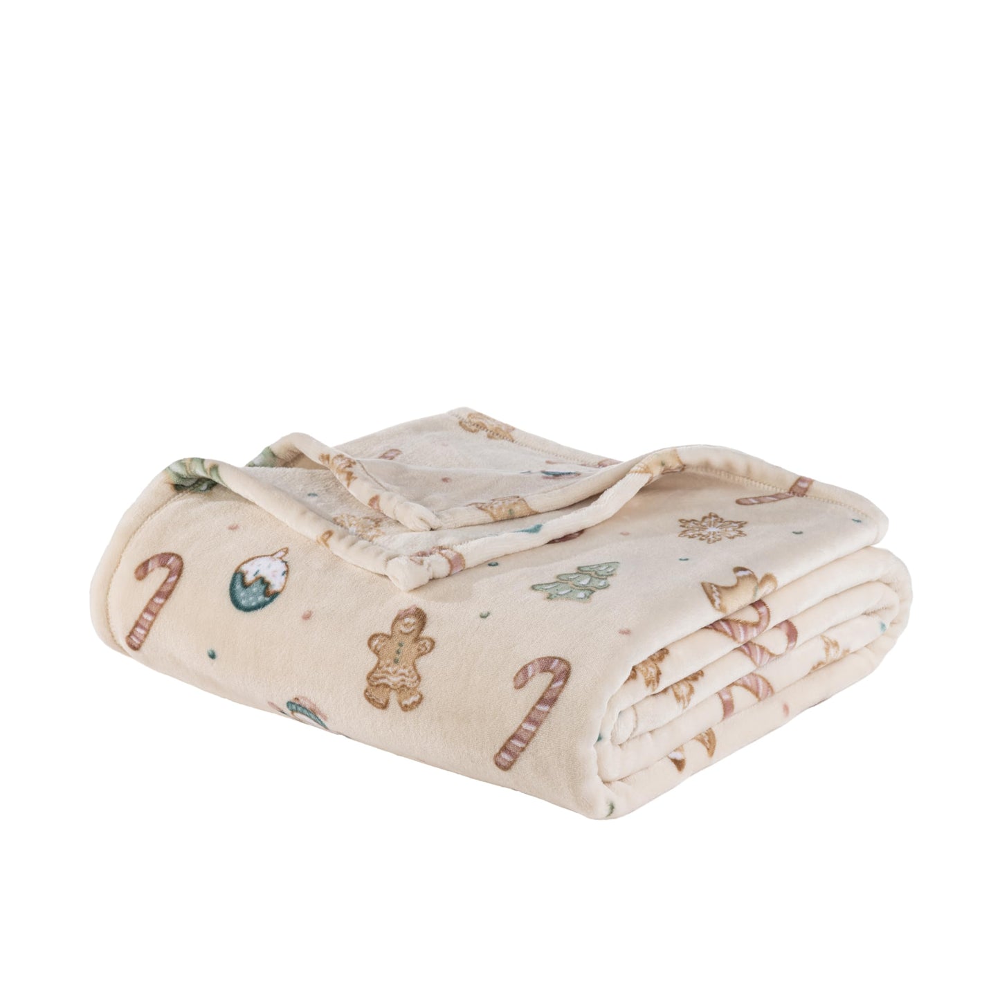 Sushing Christmas Printed Fleece Throw, Soft Plush Warm Festive, Cozy Couch Decor, 60"× 70", Confections