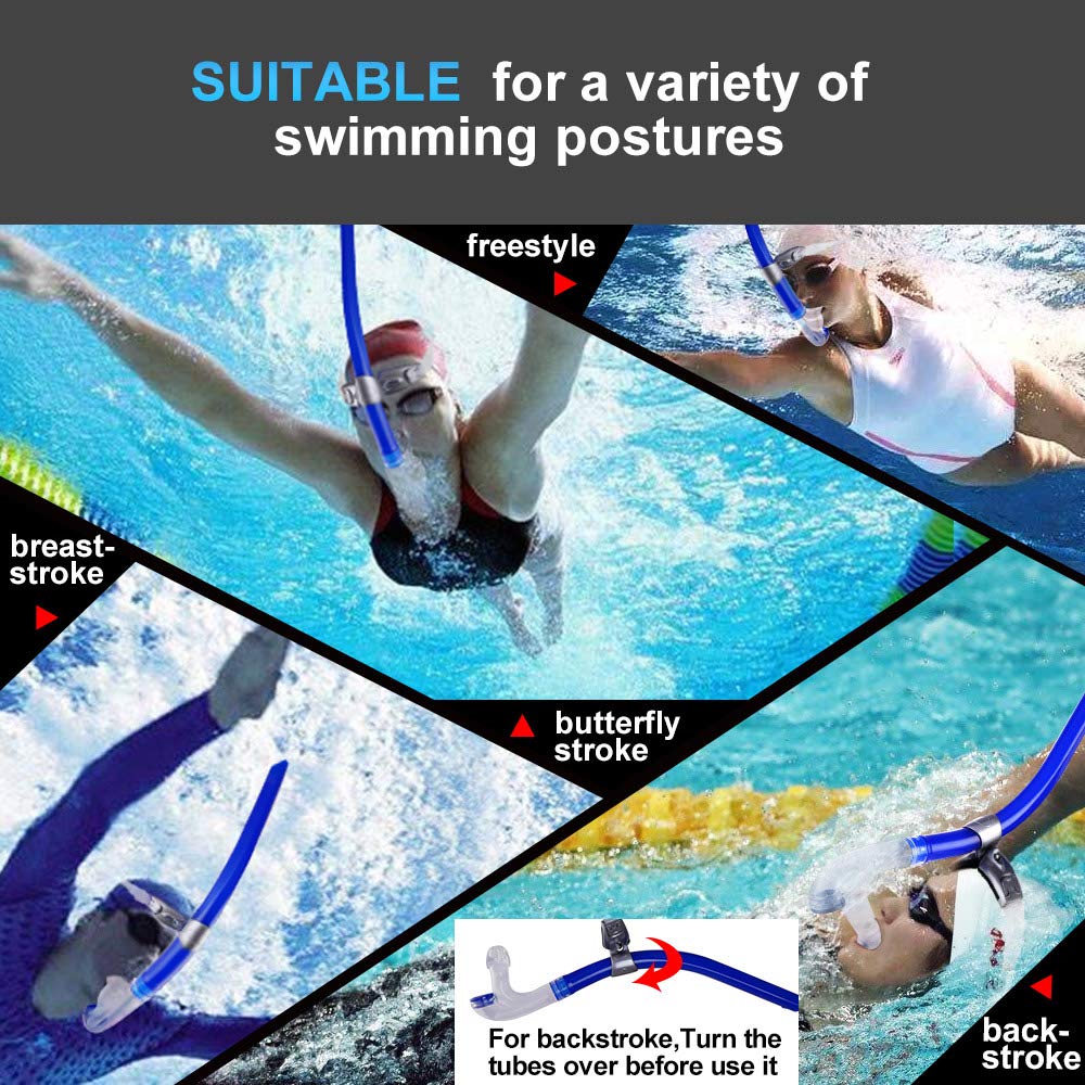 Focevi Swim Snorkel for Lap Swimming,Adult/Youth Training Swimming Snorkel