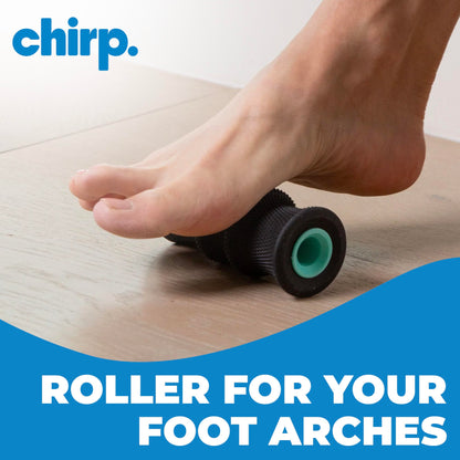 Chirp Wheel Foam Roller - Targeted Back & Neck Pain Relief, Muscle Massage, Trigger Point Therapy, High-Density Foam Tool for Physical Therapy, Stretching & Exercise, 500lbs Capacity, 2 Inch Mint