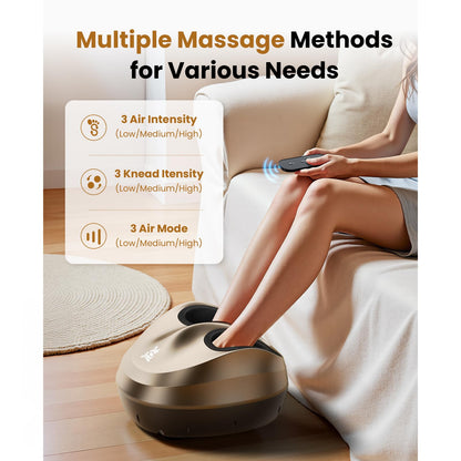 BOB AND BRAD Foot Massager Machine with Heat and Remote, Fits up to Men Size 14, Electric Shiatsu Deep Kneading Foot Massager, Relieve for Plantar Fasciitis and Neuropathy Pain