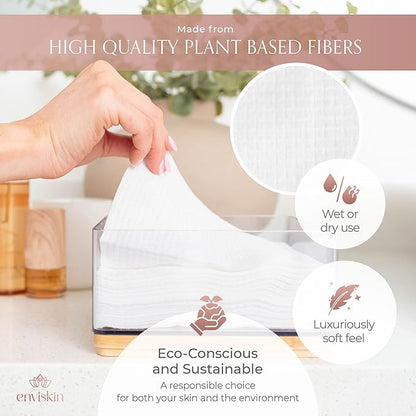 50 Disposable Face Towels Plant-Based Makeup Remover Wipes