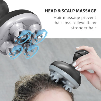 COMFIER Electric Scalp Massager with Mutlti-Modes Vibration, Portable Handheld Head Scratcher for Hair Growth,Waterproof Head Massager for Full Body,Dog Cat Massager for Deep Clean and Stress Relax