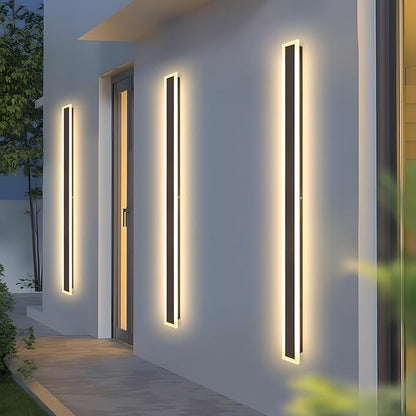 71 Inch Exterior Wall Sconces 3000K Outdoor Wall Lights IP65 Waterproof Black Outdoor Sconces Wall Lighting for House