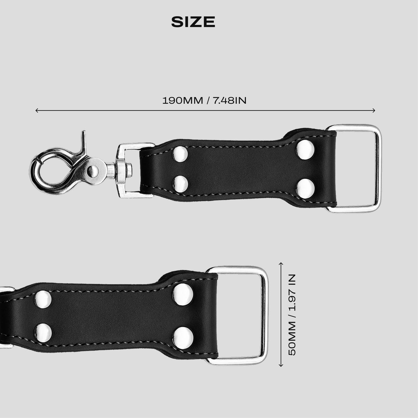 C Coiro Extra Attachments Single and Dual Camera Harness for Camera Bag, Sling Bag, Pouch, Lens Case Perfect Photography Accessories for Leather Camera Strap, Black