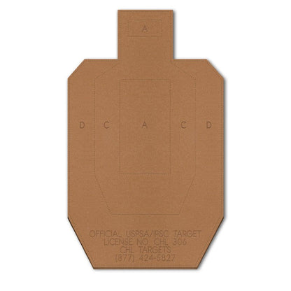 60 Official USPSA Cardboard Targets, Competition Torso Target, Full Size USPSA Cardboard Targets, Silhouette Shooting Target, Rifles, Handguns, & Shotguns, (60 Target Pack, USPSA)