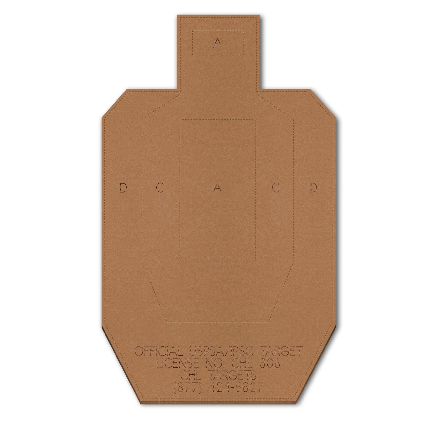 100 Official USPSA Cardboard Targets, Competition Torso, Full Size USPSA Cardboard Targets, Silhouette Shooting Target, Rifles, Handguns, & Shotguns, (100 Target Pack, USPSA)