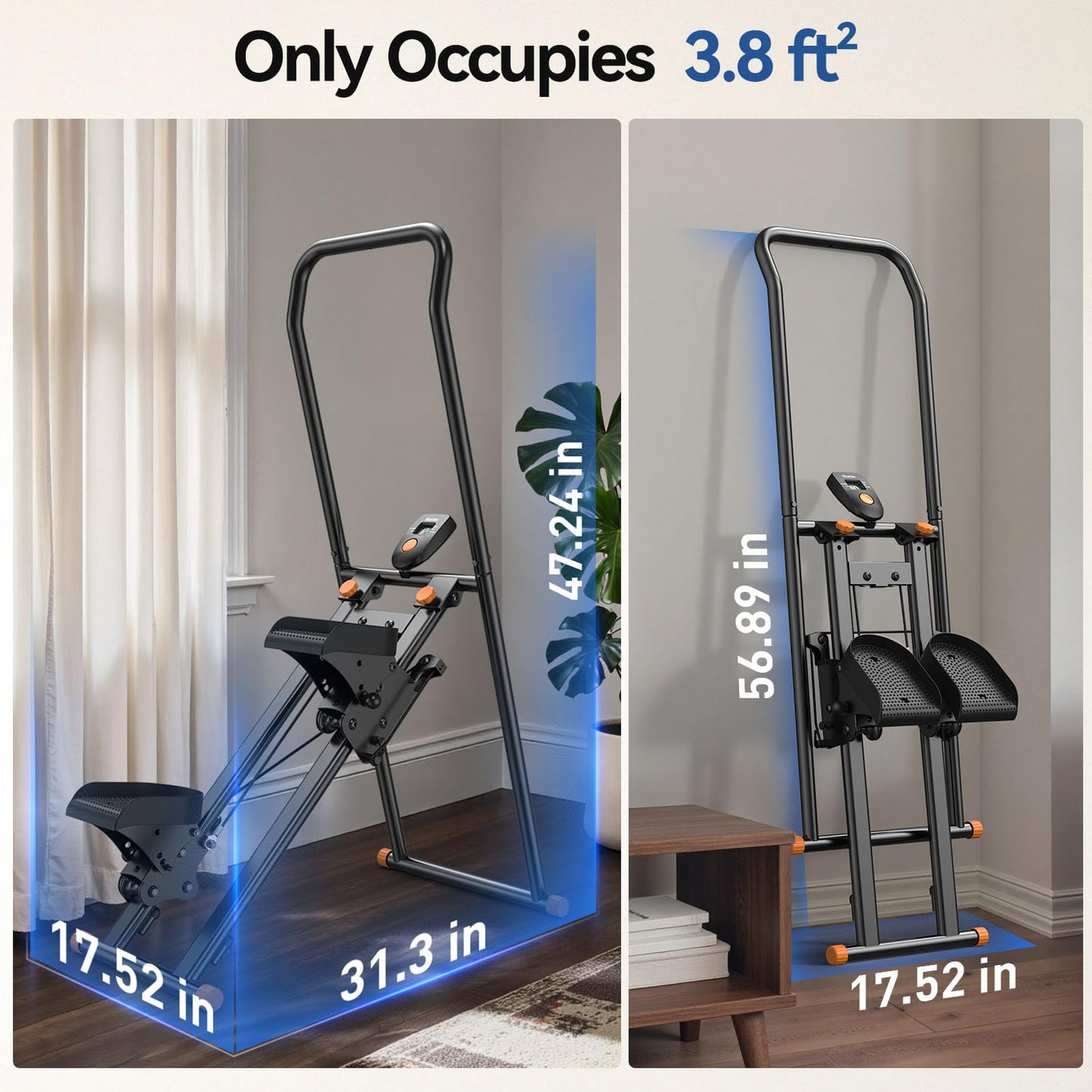 Niceday Steppers for Exercise at Home, Stair Stepper with Handlebar, Stair Climber, Stair Master with 300LBS Loading Capacity