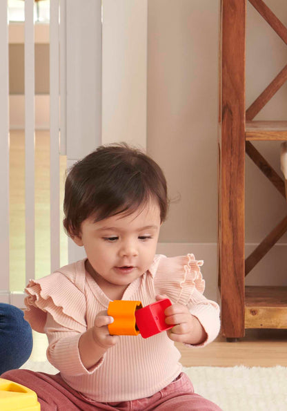 Fisher-Price Stacking Toy Baby’s First Blocks Set of 10 Shapes for Sorting Play for Infants Ages 6+ Months