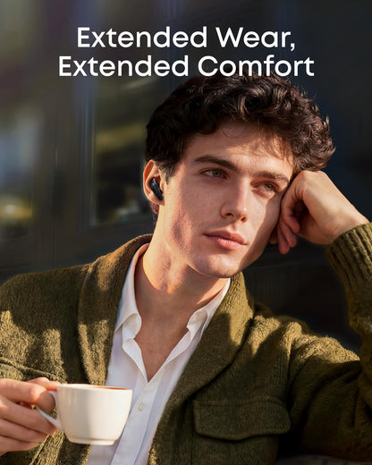 Soundcore Liberty Buds by Anker, Semi-in-Ear Design, Removable Ear Fins, Real-Time Adaptive Noise Cancelling, Fast Charging, Wireless Bluetooth Earbuds,Translation Earbuds, 30H Playtime