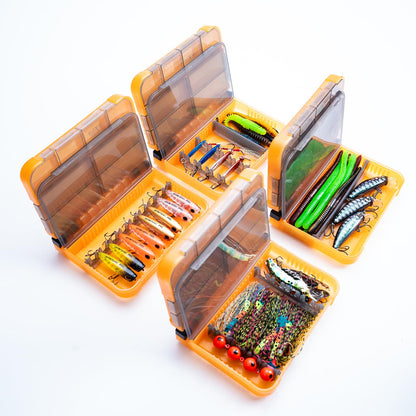 Tcakelox Mini Plastic Tackle Boxes for Small Tackle Box Organizer, Ideal for Fishing Storage Containers, Kayak Fly Boxes Large