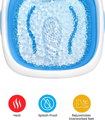 Homedics Compact Pro Spa Collapsible Footbath with Heat | Vibration Massage, ACU-Node Surface, Heat Maintenance | Improves Circulation, Soothe Tired Muscles, Collapsible Tub for Easy Storage