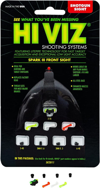 HIVIZ Sight Systems Spark III - Threaded Front Bead Replacement for Enhanced Accuracy
