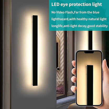 Mikeru 2 Pack 57inch Modern Outdoor Wall Sconce, 3000K/4500K/6000K 3 Color Temperature LED Exterior Light Fixtures, Modern Long Porch Lights Wall Sconce for Garage, Doorway, Porch, Patio