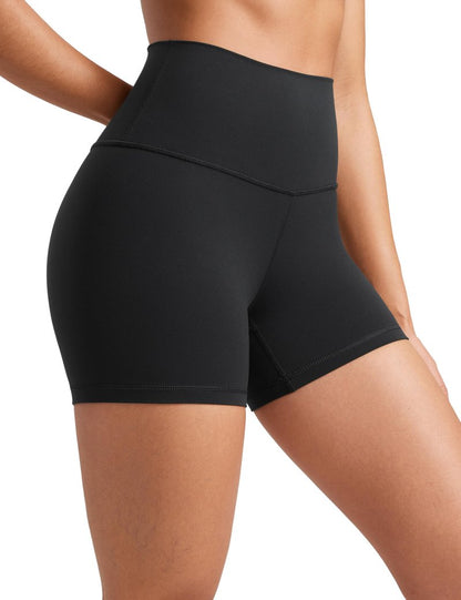 CRZ YOGA Butterluxe Biker Shorts 4'' - High Waisted Booty Workout Volleyball Yoga Womens Spandex Cascadia Green Large