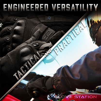 Glove Station Hard Knuckle Utility Gloves, Touchscreen, THKFF, Black, 2XL